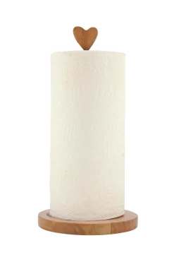 ZUSSS Keukenaccessoires*houten keukenrolhouder he leukerd donkerbruin