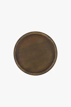 ZUSSS Overige Woonaccessoires*houten stylingbord 30 cm /goud donkerbruin