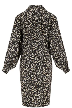 ZUSSS Jurkjes & Rokken*jurk blaadjes print zwart