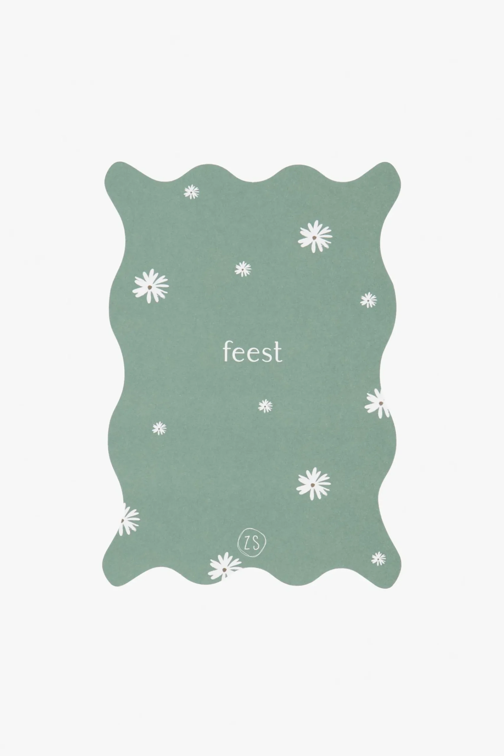 ZUSSS Kaartjes*kaart golf feest saliegroen saligroen