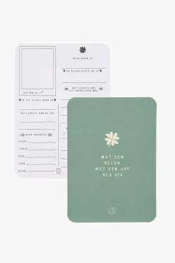 ZUSSS Kaartjes*kaart wat een geluk met een juf als jij saliegroen saligroen