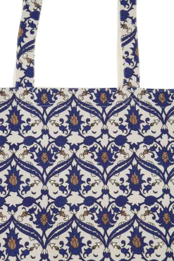 ZUSSS Schoudertassen & Handtassen*katoenen shopper met print zand