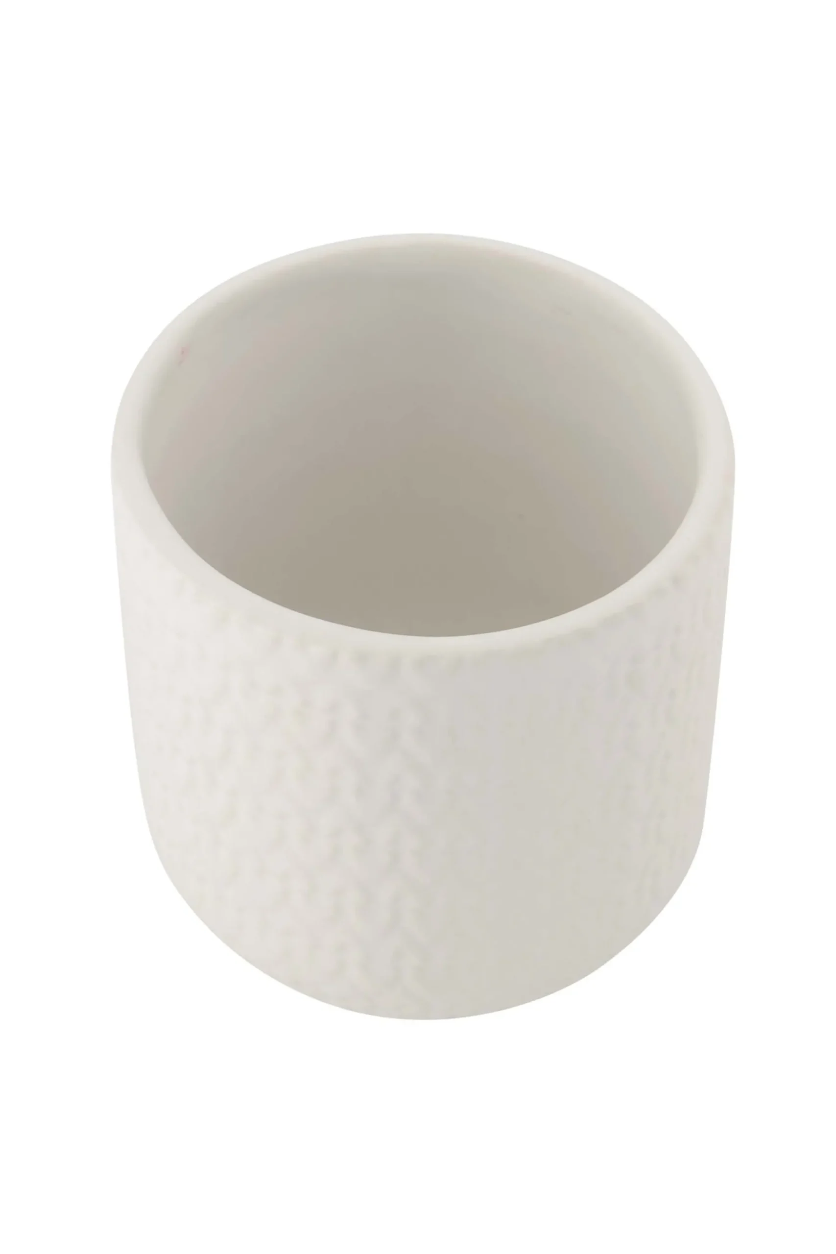 ZUSSS Keukenaccessoires*keramieken bewaarpot met houten deksel hartjes 12cm wit