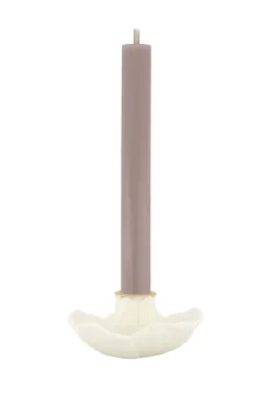 ZUSSS Kaarsen|Kaarsenhouders*keramieken kandelaar bloem wit