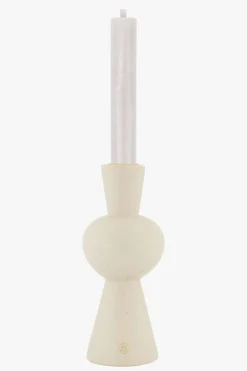 ZUSSS Kaarsen|Kaarsenhouders*keramieken kandelaar met bolling spikkels zand