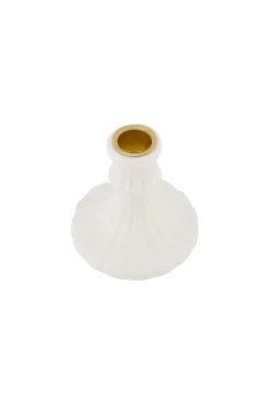 ZUSSS Kaarsen|Kaarsenhouders*keramieken kandelaar vintage S wit