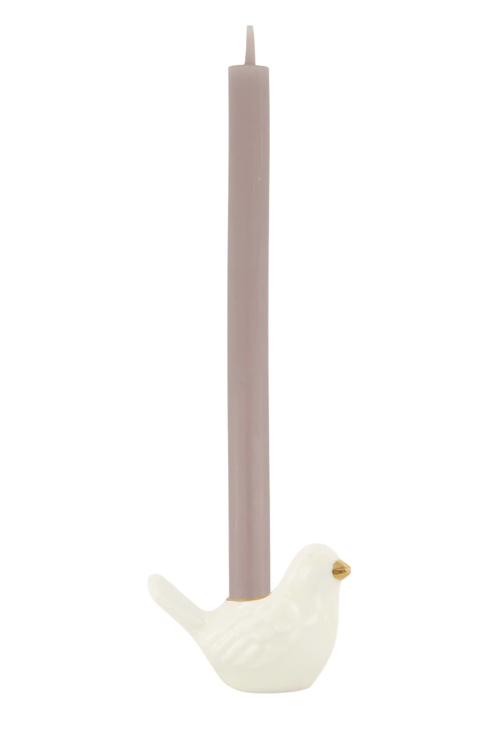 ZUSSS Kaarsen|Kaarsenhouders*keramieken kandelaartje vogel wit