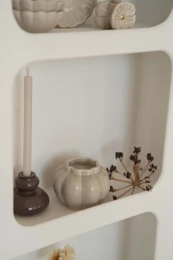 ZUSSS Kaarsen|Kaarsenhouders*keramieken kandelaar beige