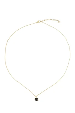 ZUSSS Kettingen*ketting met zwart steentje goud