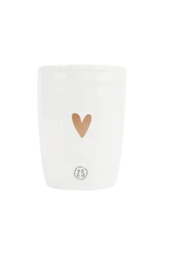 ZUSSS Servies*koffiemok goud hartje wit