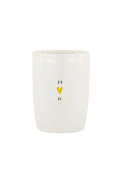 ZUSSS Servies*koffiemok goud hartje jij & ik wit