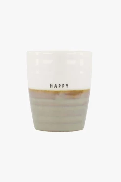 ZUSSS Servies*koffiemok happy wit/zand