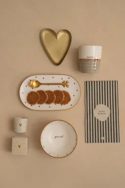 ZUSSS Servies*koffiemok happy wit/zand