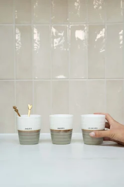 ZUSSS Servies*koffiemok leukerd wit/zand