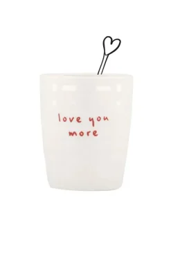 ZUSSS Servies*koffiemok love you more wit/rood