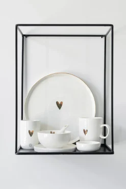 ZUSSS Servies*kom hartje wit goud