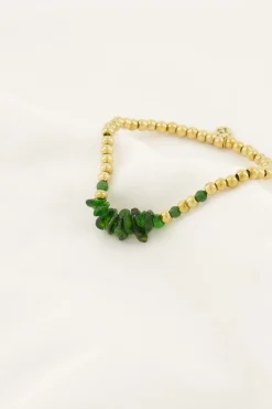 ZUSSS Armbandjes*kralenarmband met glassteen donkergroen