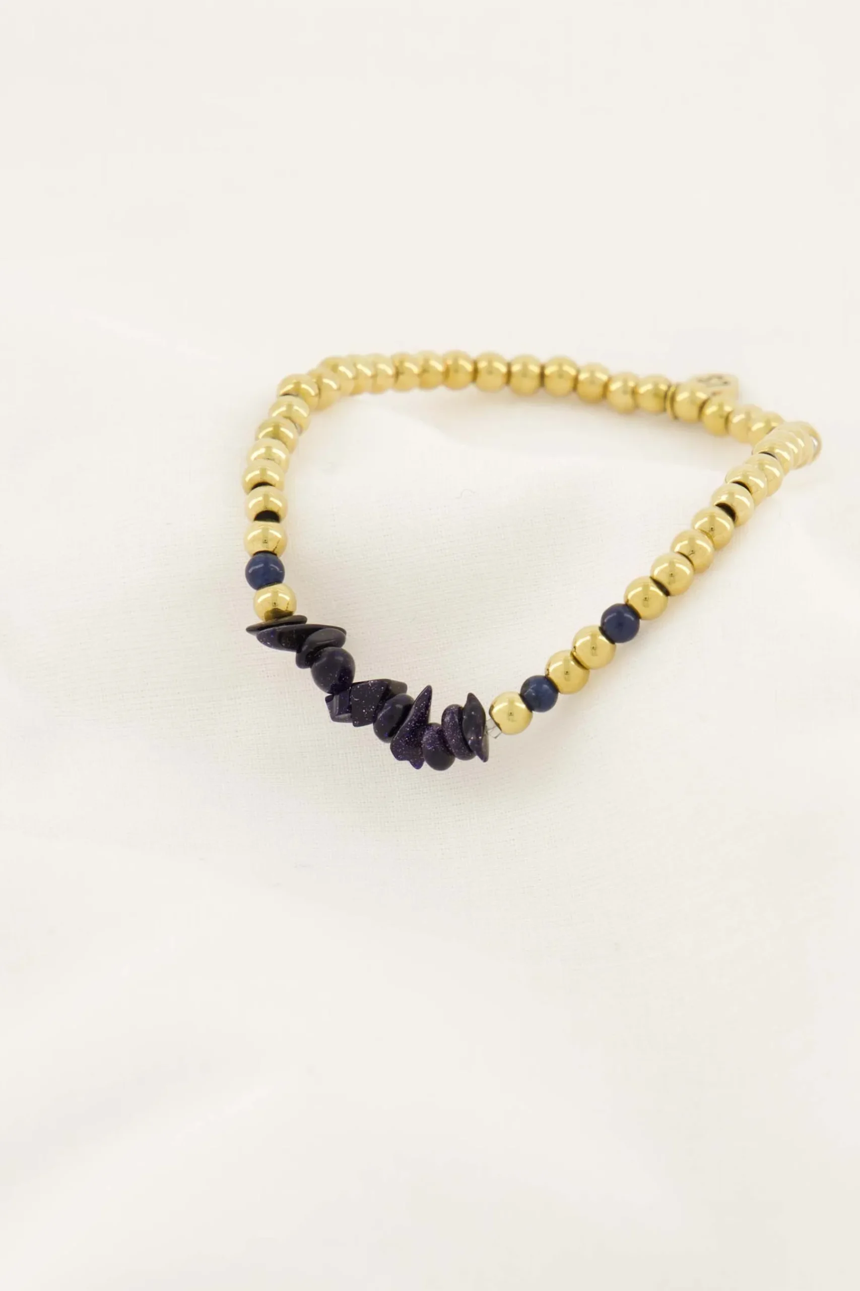 ZUSSS Armbandjes*kralenarmband met glassteen donkerblauw