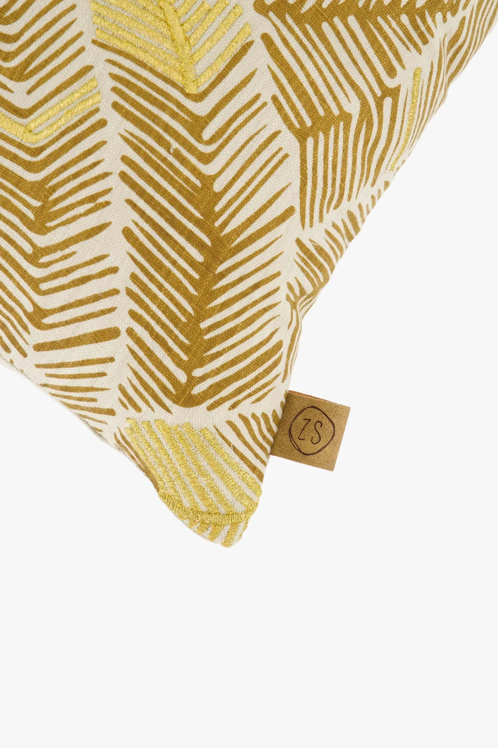 ZUSSS Kussens*kussen graanprint 50x30cm zand/oker/goud