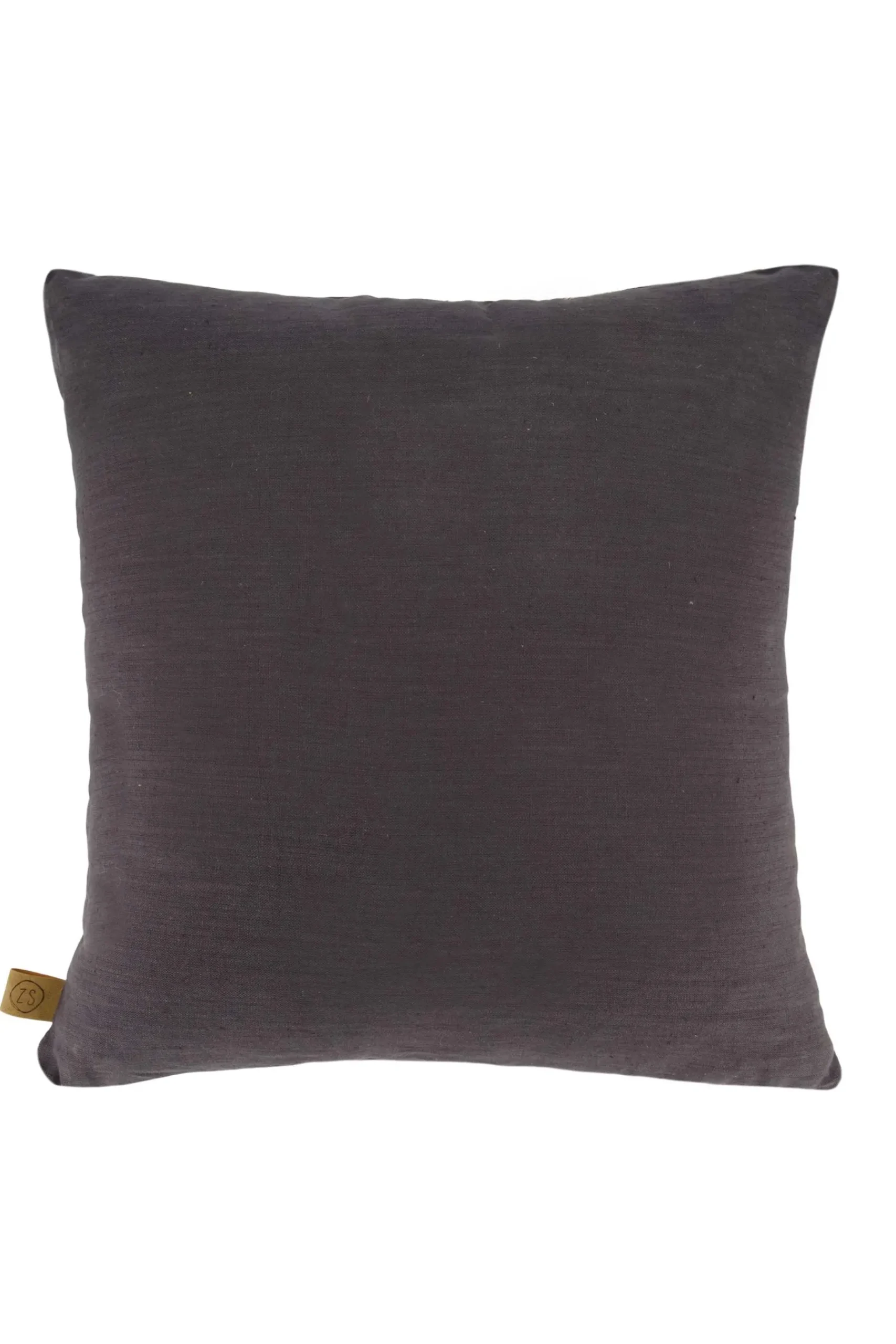 ZUSSS Kussens*kussen grafisch gewoven patroon 45x45cm antracietgrijs antracietgrijs/champagne