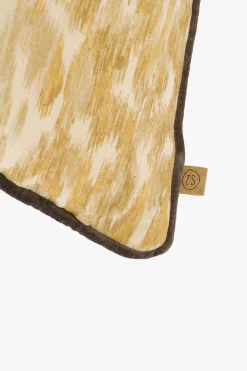 ZUSSS Kussens*kussen ikat print 45x45cm oker/ecru