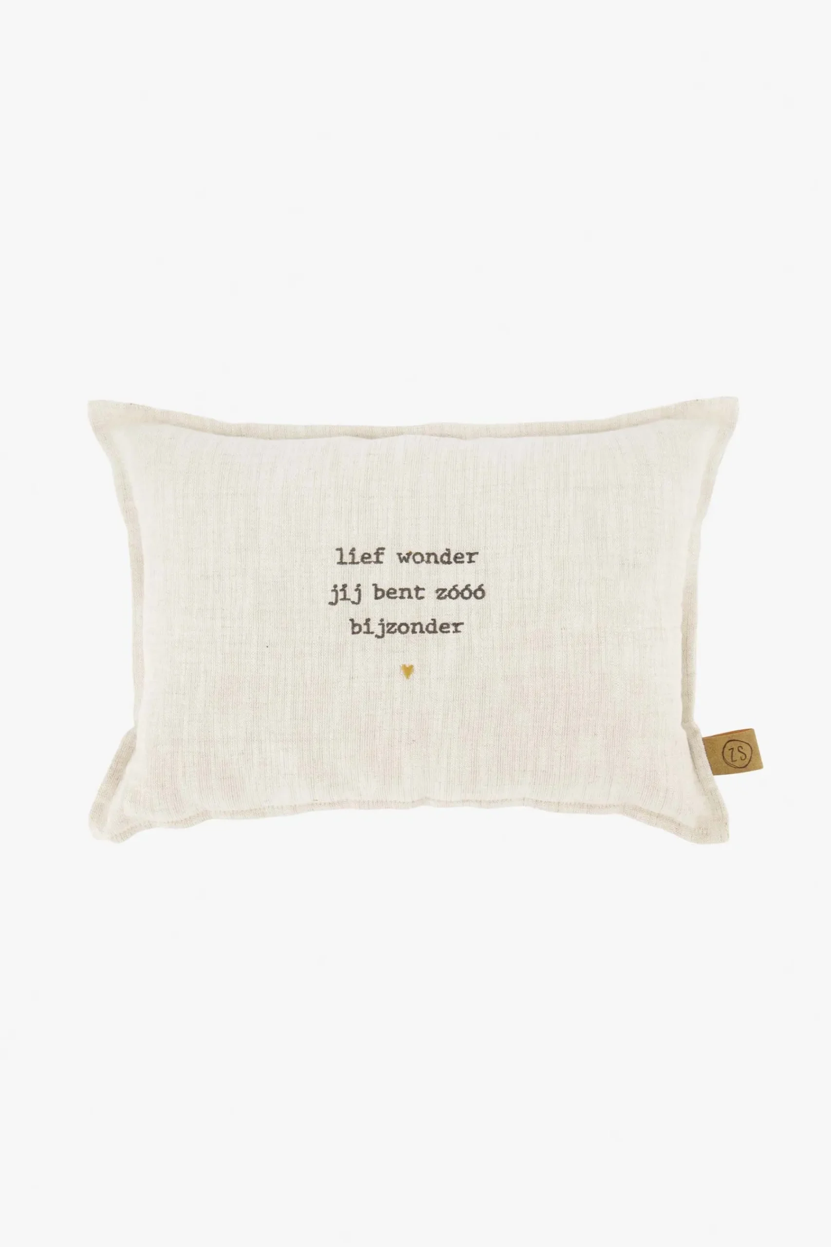 ZUSSS Kussens*kussen lief klein wonder 25x35cm peper en zout peper&zout