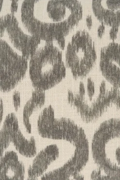 ZUSSS Kussens*kussen ornament print en madeliefje 50x30cm antraciet/ecru