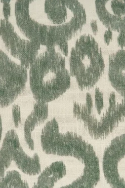 ZUSSS Kussens*kussen ornament print en madeliefje 50x30cm saliegroen/ecru