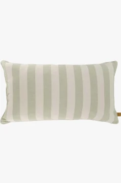 ZUSSS Kussens*kussen strepen 60x40cm zand/saliegroen