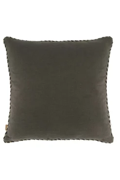 ZUSSS Kussens*kussen velvet colibri borduur 45x45cm zand