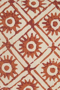 ZUSSS Kussens*kussen zonnetjesprint 45x45cm peper en zout/brique peperenzout/brique