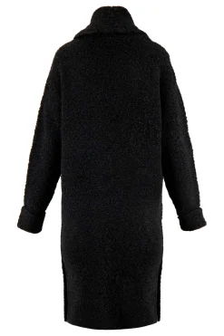 ZUSSS Vesten*lang boucle vest zwart