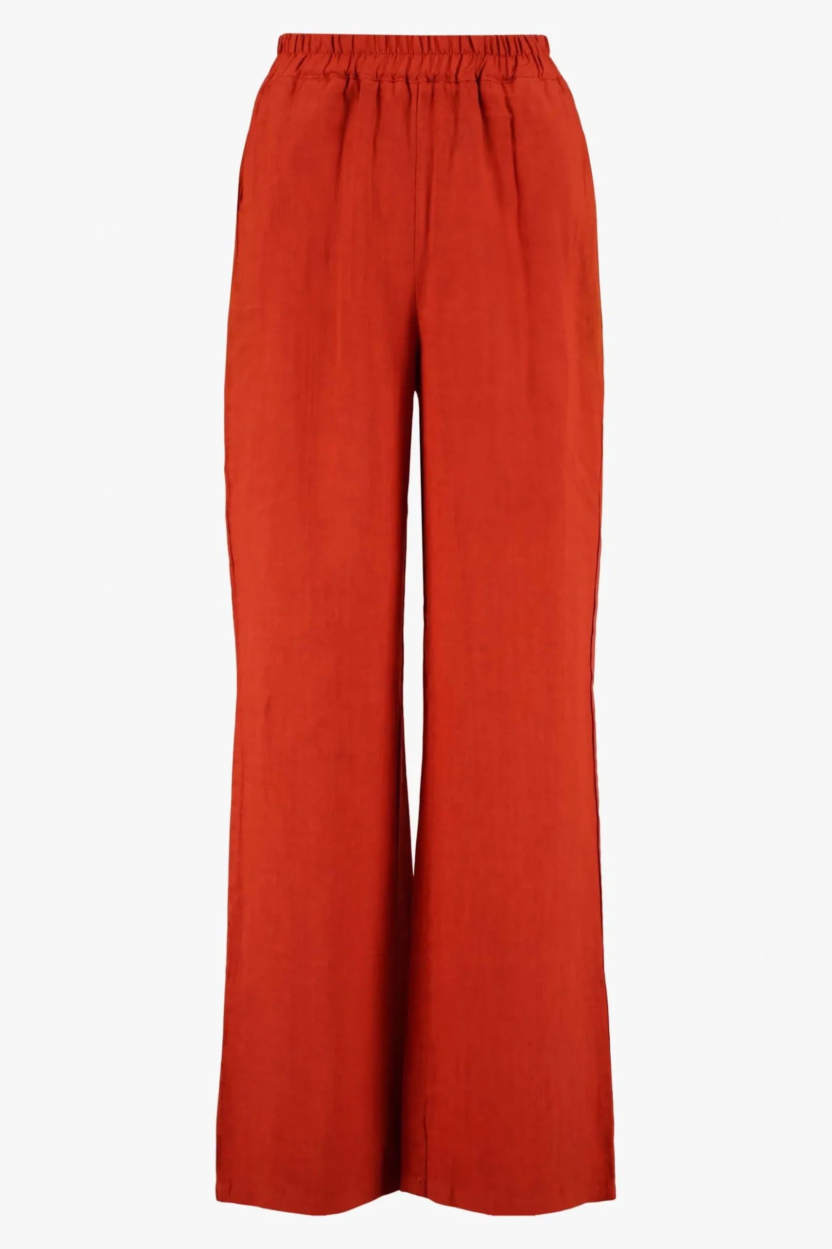 ZUSSS Broeken & Jeans*linnen broek koraalrood