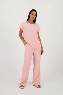 ZUSSS Broeken & Jeans*linnen broek roze