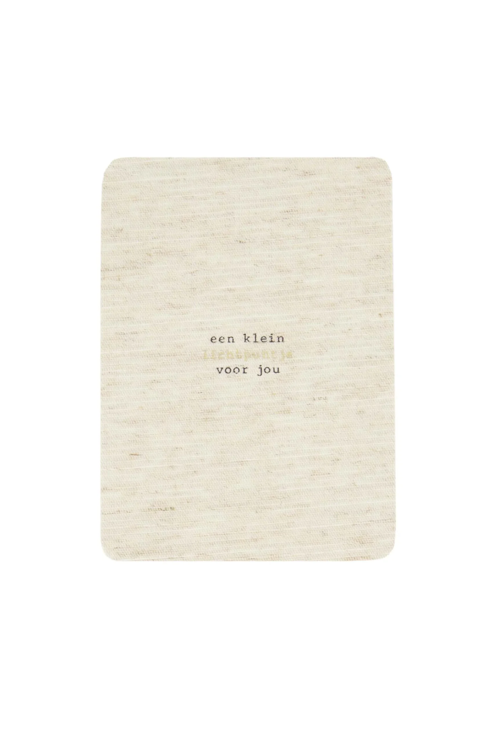 ZUSSS Kaartjes*linnen kaart lichtpuntje linnen/goud