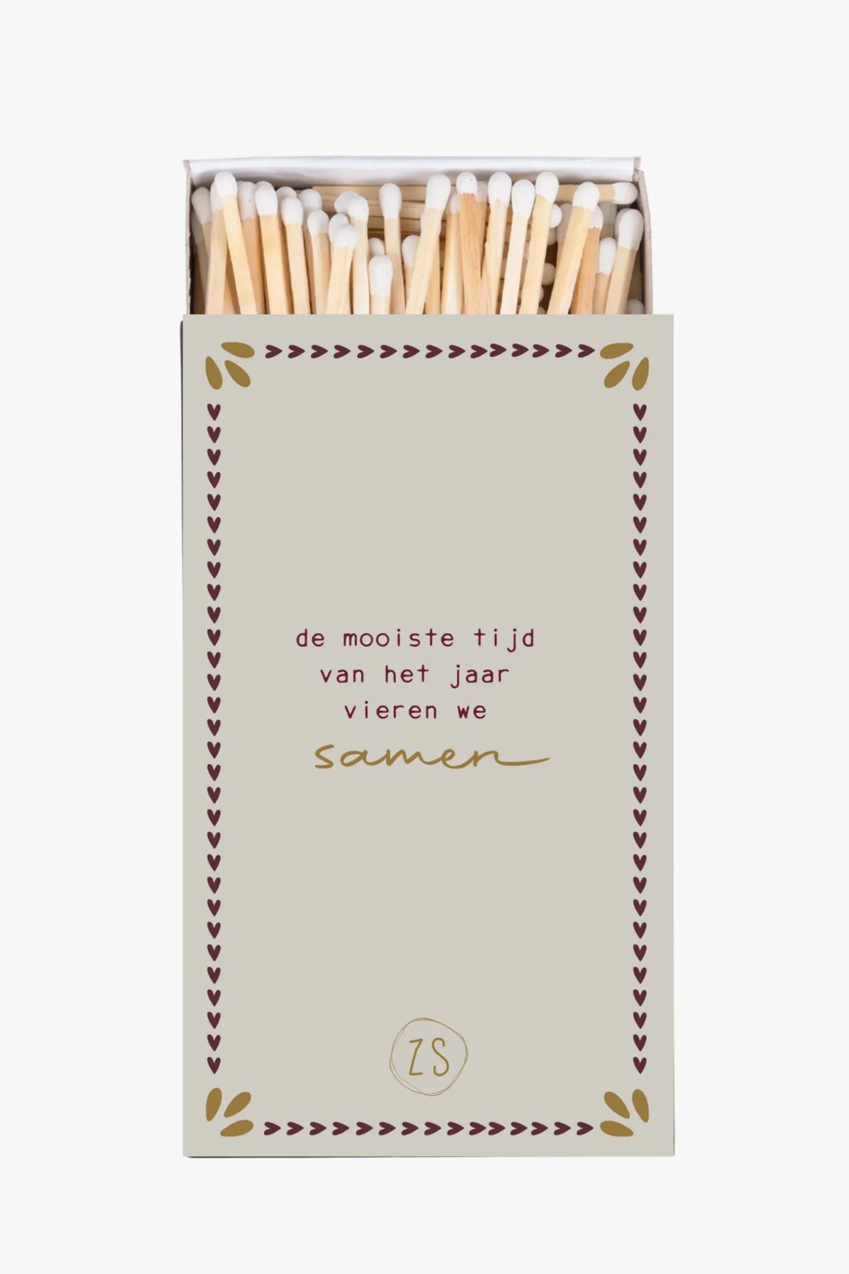 ZUSSS Kaarsen*lucifers lang vieren we samen zand