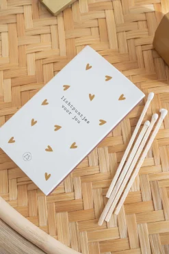 ZUSSS Kaarsen*lucifers lichtpuntjes voor jou linnen peper&zout