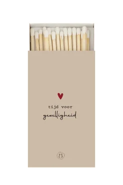 ZUSSS Kaarsen*lucifers tijd voor gezelligheid poederroze