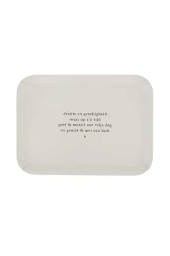 ZUSSS Keukenaccessoires*melamine dienblad 43x33cm gezelligheid zand