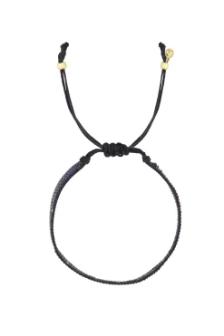 ZUSSS Armbandjes*miyuki armbandje stipje donkerblauw/goud