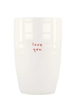 ZUSSS Servies*mok L love you wit/rood