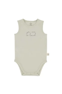 ZUSSS Baby*mouwloos rompertje so loved zand naturel