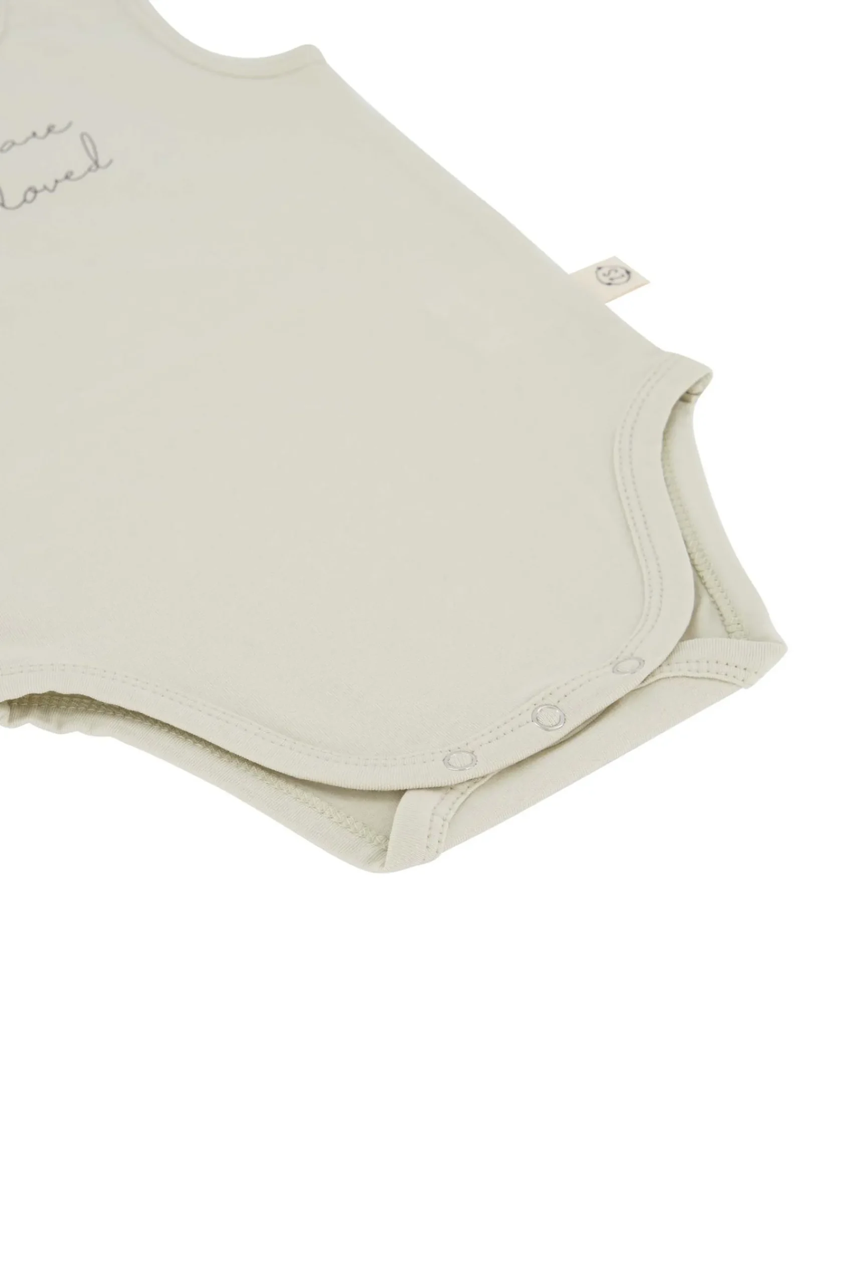 ZUSSS Baby*mouwloos rompertje so loved zand naturel