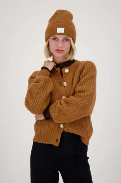 ZUSSS Sjaals & Accessoires*muts met kabel camel