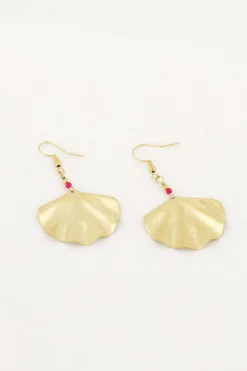 ZUSSS Oorbellen*oorhangers ginkgo blad goud