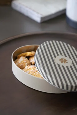 ZUSSS Keukenaccessoires*opbergblik ovaal klavertje grijs zand/antraciet