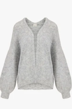 ZUSSS Vesten*openvallend vest lichtgrijs