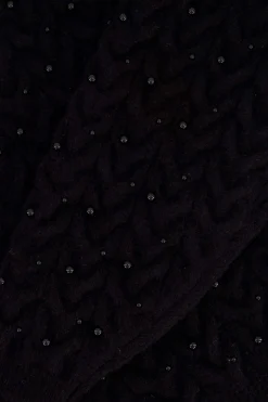 ZUSSS Vesten*openvallend vest met kraaltjes zwart