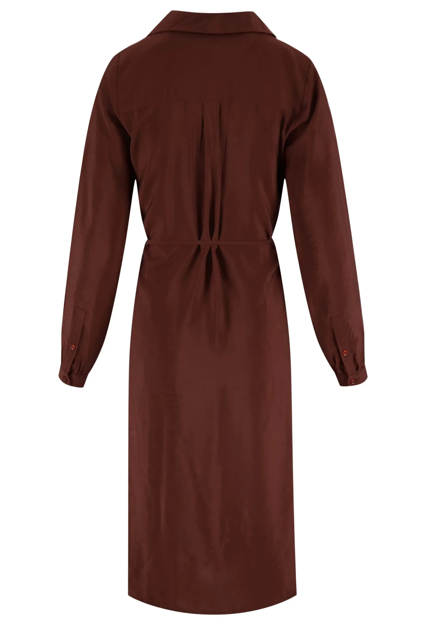 ZUSSS Jurkjes & Rokken*overhemdjurk chocoladebruin