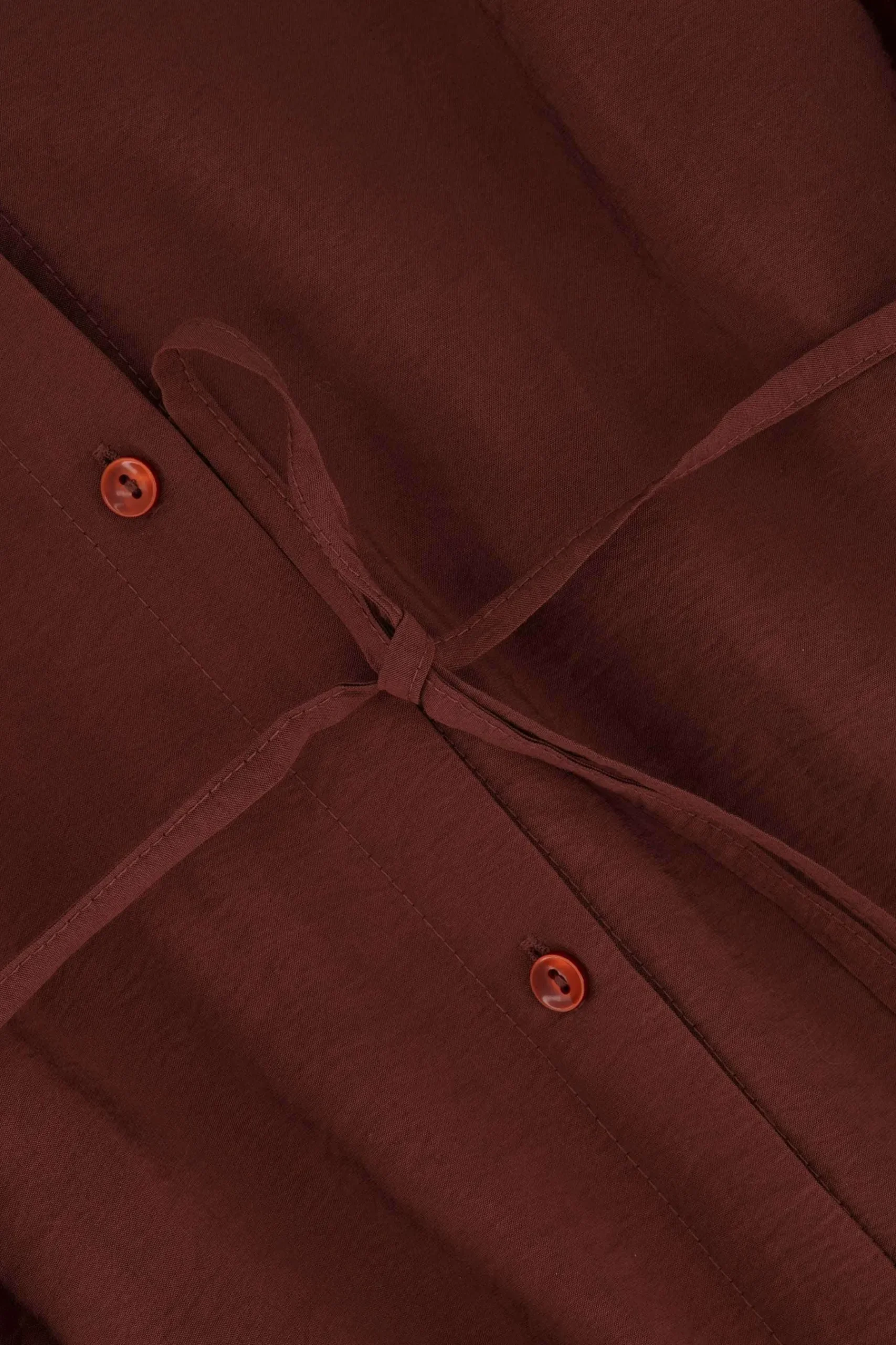 ZUSSS Jurkjes & Rokken*overhemdjurk chocoladebruin